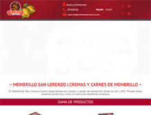 Tablet Screenshot of membrillosanlorenzo.com